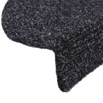 vidaXL Tapis d'escalier autocollants 5 pièces 56 x 17 x 3 cm Noir Demi-rond