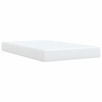 vidaXL Sommier à lattes de lit avec matelas Blanc 120x200cm Similicuir