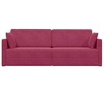 vidaXL Canapé-lit Bordeaux 213 x 76 x 77 cm Velours
