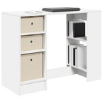 vidaXL Bureau Blanc Bois d'ingénierie 100 x 40 x 75 cm