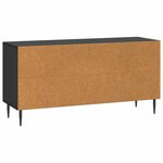 vidaXL Meuble TV Noir 102 x 34 5 x 50 cm Bois d'ingénierie