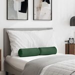 vidaXL Coussins d'accent 2 Pièces Vert foncé Ø 15 x 40 cm