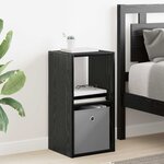 vidaXL Table de chevet Chêne noir 30 5 x 27 x 59 5 cm