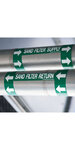 Dymo rhino - etiquettes industrielles vinyle 19mm x 5.5m - blanc sur vert