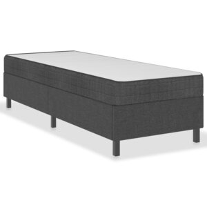 vidaXL Sommier à lattes de lit Gris foncé Tissu 80x200 cm