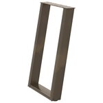 vidaXL Pieds de table à manger en U 2 pièces Acier naturel 50 x (72-73) cm Acier