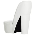 vidaXL Chaise en forme de chaussure à talon haut Blanc Similicuir