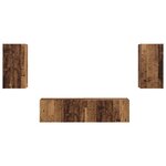 vidaXL Ensemble meuble TV 4 Pièces Bois ancien Bois d'ingénierie