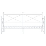 vidaXL Lit de jour avec lit gigogne sans matelas blanc 90x190 cm acier