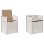 vidaXL Ensemble de salle à manger pour jardin 7 Pièces Blanc et taupe PP