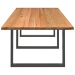 vidaXL Table à manger marron clair bois de chêne massif rectangulaire