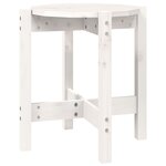vidaXL Table basse Blanc Ø 42 5x45 cm Bois massif de pin