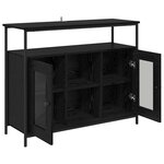 vidaXL Buffet Chêne noir 100 x 35 x 80 cm Bois d'ingénierie
