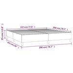 vidaXL Cadre de Lit Noir 200x200 cm Tissu