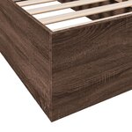 vidaXL Cadre de lit chêne marron 90x200 cm bois d'ingénierie