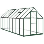vidaXL Serre avec cadre de base vert 445x169x195 cm aluminium