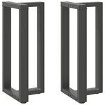 vidaXL Pieds de table de bar en T  2 pièces  anthracite  40 x 35 x (90-91) cm  acier