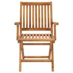 vidaXL Chaises de jardin 2 Pièces avec coussins crème Bois de teck massif