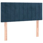 vidaXL Sommier à lattes de lit avec matelas Bleu foncé 100x200 cm