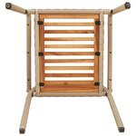 vidaXL Chaises de Jardin 4 Pièces Crème  Brun