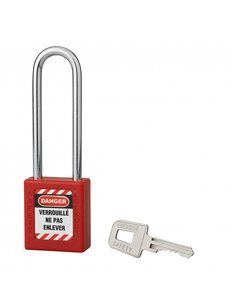 THIRARD - Cadenas de consignation 40mm anse haute 76mm Rouge variure A3 - Thirard