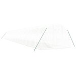 vidaXL Serre avec cadre en acier blanc 54 m² 18x3x2 m