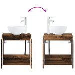 vidaXL Vanité de lavabo mural Bois ancien 49 5 x 35 x 63 cm