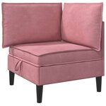 vidaXL Ensemble de meubles pour le salon 6 Pièces Rose Velours