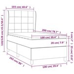 vidaXL Sommier à lattes de lit avec matelas Taupe 100x200 cm Tissu