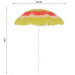 Parasol de plage jardin design hawai multicouleur 160 cm