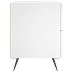 vidaXL Tables de chevet 2 Pièces blanc 40x35x47 5 cm bois d’ingénierie