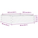 vidaXL Jardinière 90x90x23 cm bois de pin imprégné