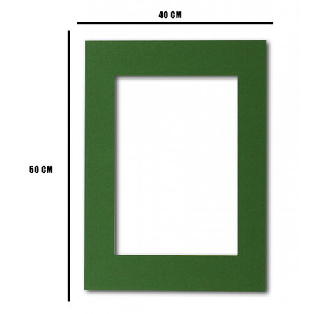 Passe partout 40x50cm vert (30x40cm) pp40v amt