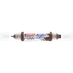 Marqueur acryl 3d dble pointe 5400 marron chocolat 2-3 mm  5-10 mm x 5 EDDING