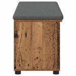 vidaXL Banc d'entrée avec coussin Uni Bois ancien 100 x 38 x 46 cm
