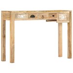 Vidaxl table console 110 x 30 x 75 cm bois de manguier massif