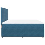 vidaXL Sommier à lattes de lit et matelas bleu 180x200 cm velours