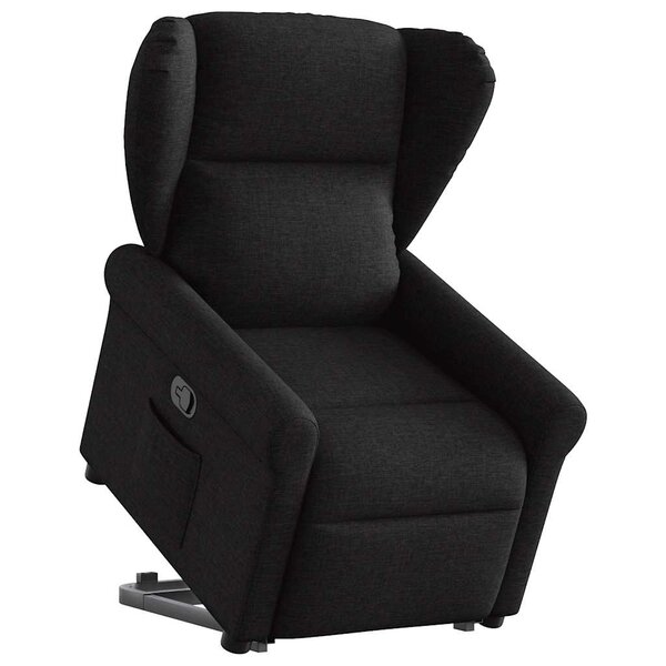 vidaXL Fauteuil inclinable noir tissu