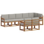 vidaXL Ensemble de canapés d'extérieur 8 Pièces Gris Naturel et Clair