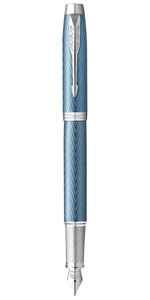 PARKER IM PREMIUM Stylo plume  Bleu gris  Plume fine  encre bleue  Coffret cadeau