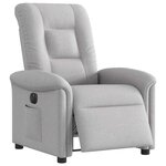 vidaXL Fauteuil inclinable électrique gris nuage tissu