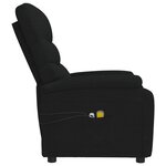 vidaXL Fauteuil électrique de massage Noir Tissu