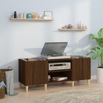 vidaXL Armoire à disques chêne marron 121x38x48 cm bois d'ingénierie