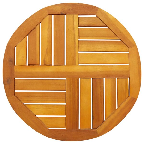 vidaXL Dessus de table Ø50x2 cm rond bois massif d'acacia