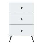 vidaXL Cabinet de chevet Blanc 43 x 41 x 66 5 cm Bois d'ingénierie