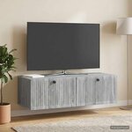 vidaXL Meuble TV mural Sonoma gris 98 x 41 x 30 cm Bois d'ingénierie
