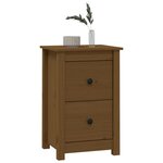 vidaXL Tables de chevet 2 Pièces Marron miel 40x35x61 5 cm Pin solide
