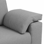 vidaXL Canapé avec coussin Gris nuage 219 x 77 x 82 cm tissu