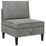 vidaXL Ensemble de meubles pour le salon 5 Pièces Gris clair Velours