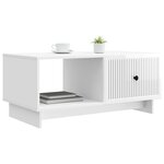 vidaXL Table basse Blanc brillant 90 x 50 x 40 cm Bois d'ingénierie